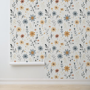 Rustic Boho Wildflower Wallpaper