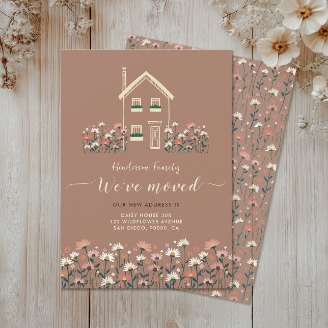 Rustic Boho Wildflower We Have Moved Announcement (Creator Uploaded)