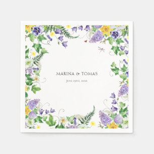 Rustic Boho Wildflower Wedding Napkin