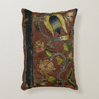 Rustic Book Cover Cushion Embroidered Velvet