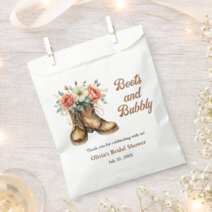 Rustic Boots and Bubbly Western Bridal Shower  Favour Bag