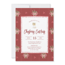 Rustic Botanical Christmas Party Invitation