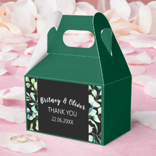 Rustic Botanical Eucalyptus Greenery Wedding Favor Box