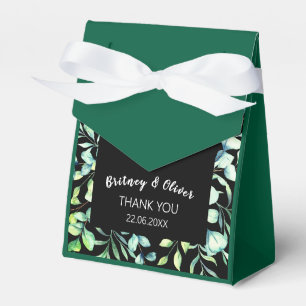 Rustic Botanical Eucalyptus Greenery Wedding Favor Box