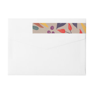 Rustic Botanical Fall Themed Return Address Labels