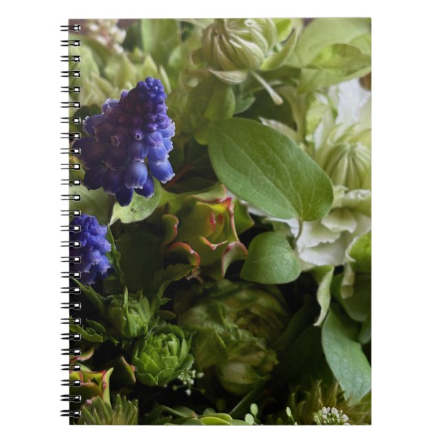 Rustic Botanical Garden Flowers Notebook (Front)