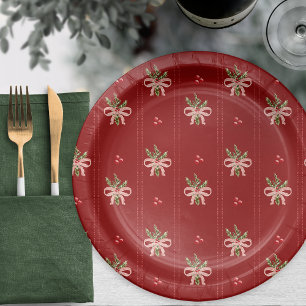 Rustic Botanical Holiday Paper Plate