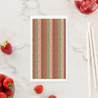 Rustic Botanical Leaves in Terracotta & Sage Napkin