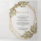 Rustic Botanical Olive Branch Gold Frame Wedding