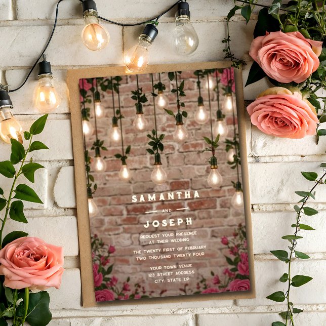 Rustic Botanical Watercolor Wildflower Wedding Invitation (Creator Uploaded)