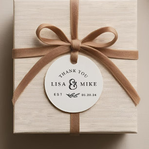 Rustic Botanical Wedding Bridal Shower Favour Tags