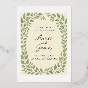 Rustic Botanical Wedding Invitation – Eucalyptus G