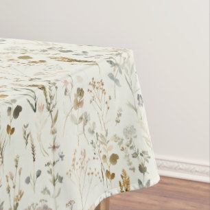 Rustic Botanical Wildflower Christmas Tablecloth