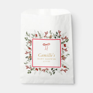 Rustic Botanical Winter Baby Shower Favour Bag