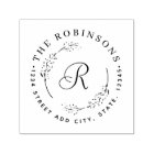 Rustic Botanical Wreath Monogram Return Address