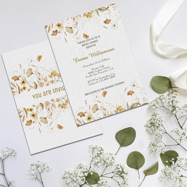 Rustic Botanicals Customize Bridal Shower Invitation (Creator Uploaded)