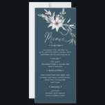 rustic botanics Wedding Dinner Menu Invitation<br><div class="desc">Our dreamy floral collection features acrylic brush strokes in blush and sky blue with grey foliage illustrations that bring romantic feel to all items spread over wedding necessities, office supplies and personal items.</div>