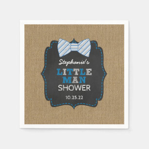 Rustic Bow Tie Little Man Oh Boy baby shower decor Napkin