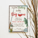 Rustic Boy Fishing First Birthday Invitation<br><div class="desc">Rustic Fishing First Birthday Invitation Printable Kids Birthday Invitation Edit this cute Fishing Party Birthday Invitation with your own details!</div>