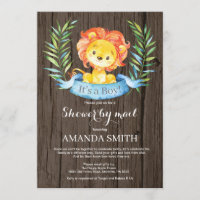 Rustic Boy Lion Baby Shower by Mail
