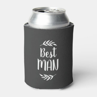 Rustic Branch Best Man | Editable Colours Can Cooler