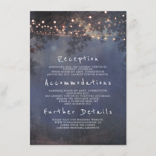 Rustic Branches and Lights Wedding Details Insert