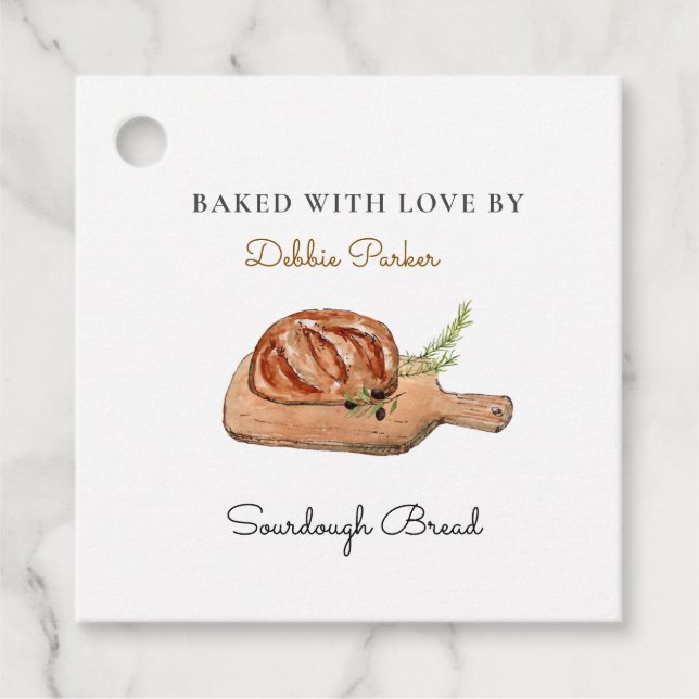 Rustic Breads bakers  Favour Tags (Front)