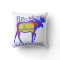 Rustic Breckenridge Colorado flag moose pillow