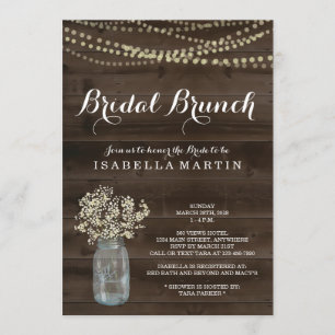 Rustic Bridal Brunch Invitation
