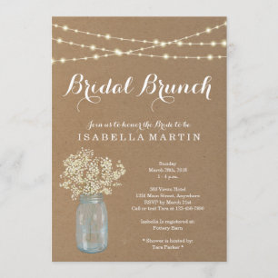 Rustic Bridal Brunch Invitation