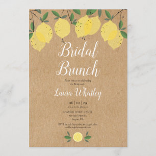 Rustic Bridal Brunch Lemon Bridal Shower Invitation