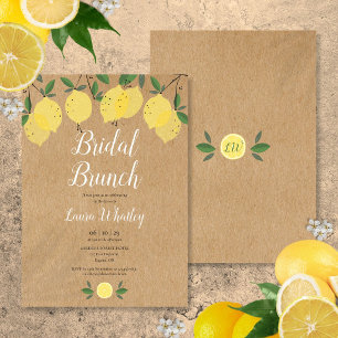 Rustic Bridal Brunch Lemon Bridal Shower Invitation