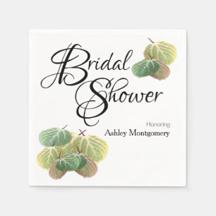 Rustic Bridal Shower Fall Aspen Leaves Napkin