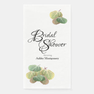 Rustic Bridal Shower Fall Aspen Leaves Napkin