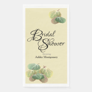 Rustic Bridal Shower Fall Aspen Leaves Yellow Napkin