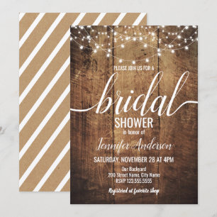 Rustic Bridal Shower Invitation