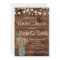 Rustic Bridal Shower Invitation, Mason Jar, Floral