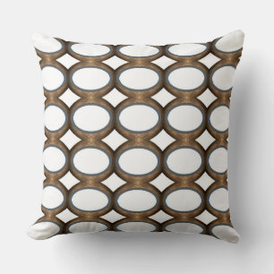 Rustic Bronze Ellipse Series  Throw Pillow