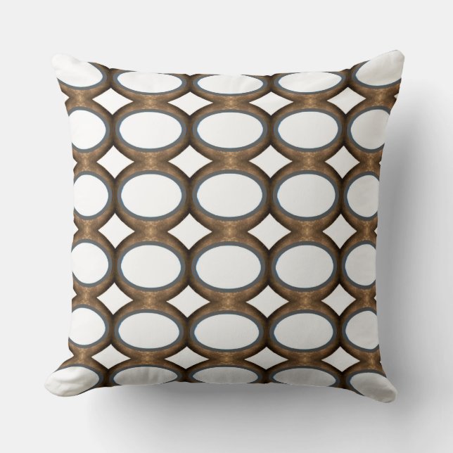 Rustic Bronze Ellipse Series  Throw Pillow (Front)