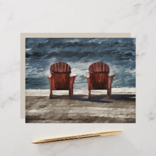Rustic Brown Adirondack Beach Chairs Art