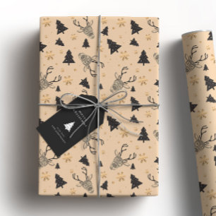 Rustic Brown Christmas Wrapping Paper