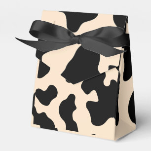 Rustic Brown Cow Print Country Western Rodeo Party Favor Box