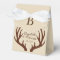 Rustic Brown Deer Antlers Couple's Names