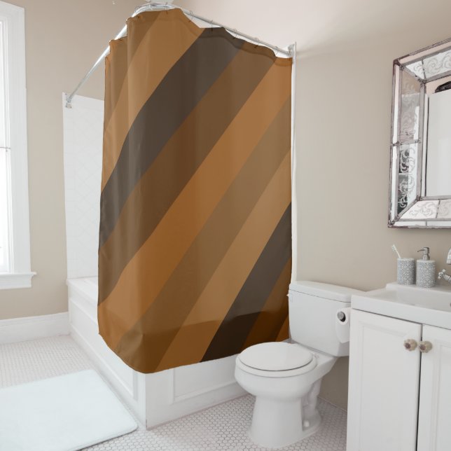 Rustic Brown Diagonal Stripes  (In Situ)