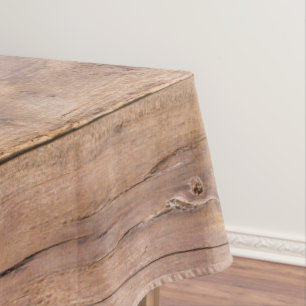 Rustic Brown Distressed Wood Farmhouse Tablecloth