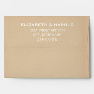 Rustic Brown Kraft Texture Mailing Envelope