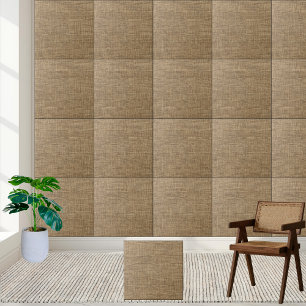 Rustic Brown Linen Texture Ceramic Tile