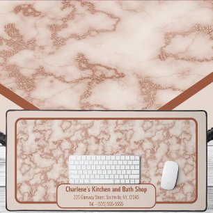 Rustic Brown Marble - Cabin Office Desk Mat
