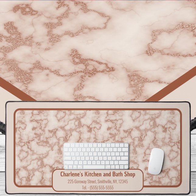 Rustic Brown Marble - Cabin Office Desk Mat (Rustic Brown Marble - Cabin Office Desk Mat by Office Accessories Shop)