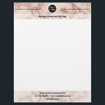 Rustic Brown Marble - Cabin Office Letterhead<br><div class="desc">Rustic Brown Marble: Replace the 'placeholder logo' with your own or delete using the 'edit design tool'. Text is customizable and can be recolored used the 'edit using design tool' button.</div>